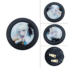 Load image into Gallery viewer, Brand New Universal Anime Hentai Car Horn Button Black Steering Wheel Center Cap