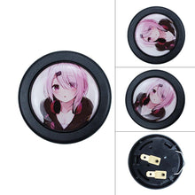 Load image into Gallery viewer, Brand New Universal Anime Hentai Car Horn Button Black Steering Wheel Center Cap