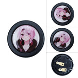 Brand New Universal Anime Hentai Car Horn Button Black Steering Wheel Center Cap