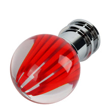 Load image into Gallery viewer, Brand New Universal Jdm Round Ball Crystal Clear Red Stripes Manual Car Racing Gear Shift Knob Shifter M12 M10 M8