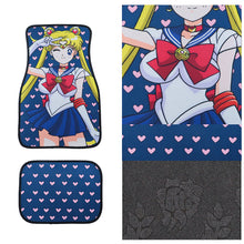 Load image into Gallery viewer, Brand New 4PCS UNIVERSAL ANIME SAILOR MOON Racing Fabric Car Floor Mats Interior Carpets