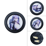 Brand New Universal Anime Hentai Car Horn Button Black Steering Wheel Center Cap