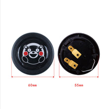 Load image into Gallery viewer, Brand New Universal JDM Anime Kumamon Car Horn Button Black Steering Wheel Center Cap