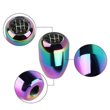 Load image into Gallery viewer, Brand New JDM 5 Speed Universal Real Carbon Fiber Sticker Aluminum Manual Gear Stick Neo Chrome Shift Knob Shifter M8 M10 M12