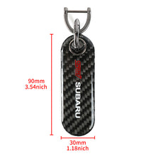 Load image into Gallery viewer, Brand New Universal 100% Real Carbon Fiber Keychain Key Ring For Subaru