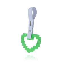 Load image into Gallery viewer, Brand New Minecraft Heart Green (Glows in the Dark) JDM TSURIKAWA Ring Subway Train Bus White Handle Strap Charm Drift