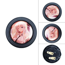 Load image into Gallery viewer, Brand New Universal Anime Hentai Car Horn Button Black Steering Wheel Center Cap