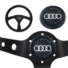 Load image into Gallery viewer, Brand New Universal Audi Car Horn Button Black Steering Wheel Horn Button Center Cap