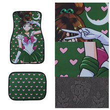 Load image into Gallery viewer, Brand New 4PCS UNIVERSAL ANIME SAILOR JUPITER Racing Fabric Car Floor Mats Interior Carpets