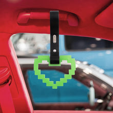 Load image into Gallery viewer, Brand New Minecraft Heart Green (Glows in the Dark) JDM TSURIKAWA Ring Subway Train Bus Black Handle Strap Charm Drift