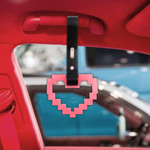 Load image into Gallery viewer, Brand New Minecraft Heart Pink (Glows in the Dark) JDM TSURIKAWA Ring Subway Train Bus Black Handle Strap Charm Drift