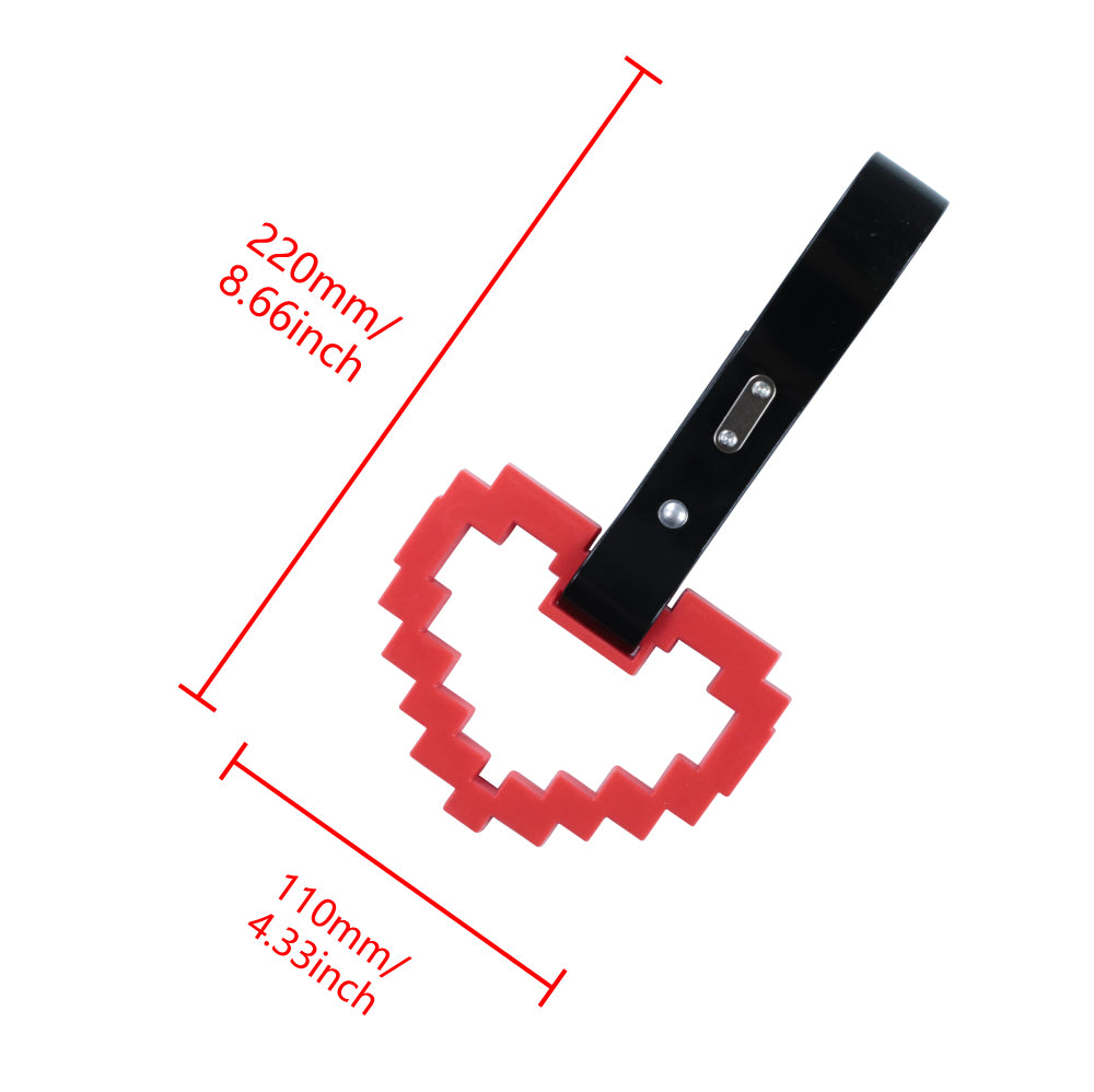 Brand New Minecraft Heart Red Handle JDM TSURIKAWA Ring Subway Train Bus Handle Strap Charm Drift