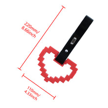 Load image into Gallery viewer, Brand New Minecraft Heart Red Handle JDM TSURIKAWA Ring Subway Train Bus Handle Strap Charm Drift