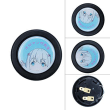 Load image into Gallery viewer, Brand New Universal Anime Hentai Car Horn Button Black Steering Wheel Center Cap