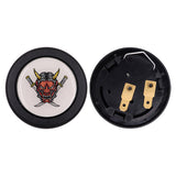 Brand New Universal Anime Devil Samurai Hentai Car Horn Button Black Steering Wheel Center Cap