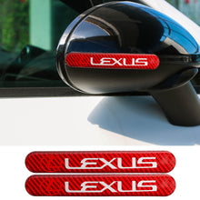 Load image into Gallery viewer, Brand New 2PCS LEXUS Real Carbon Fiber Red Car Trunk Side Fenders Door Badge Scratch Guard Sticker