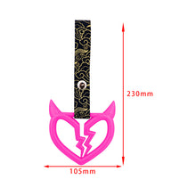 Load image into Gallery viewer, Brand New V3 Devil Broken Heart Pink JDM TSURIKAWA Subway Bus Handle Strap Charm Drift