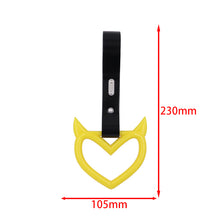 Load image into Gallery viewer, Brand New Devil Demon Heart Yellow JDM TSURIKAWA Ring Subway Train Bus Handle Strap Charm Drift