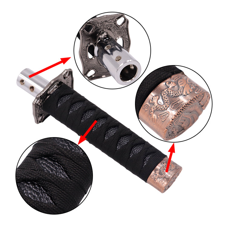 Brand New Universal Japanese Katana Samurai Sword Shift Gear Knob Lever Shifter Gear Metal Aluminum