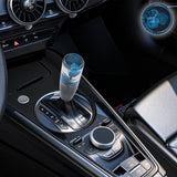 Brand New 1PCS Universal 15CM JDM Clear Blue Real Flowers Manual Car Black Base Racing Stick Shift Knob M8 M10 M12