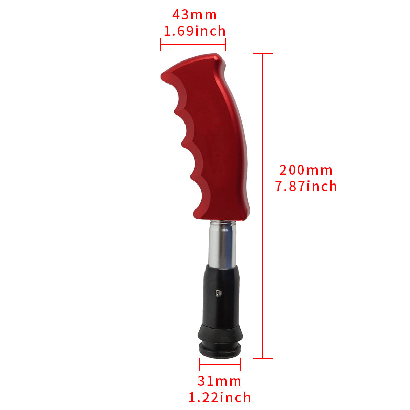 Brand New JDM Red Aluminum Slotted Pistol Grip Handle Automatic Gear Shift Knob Shifter