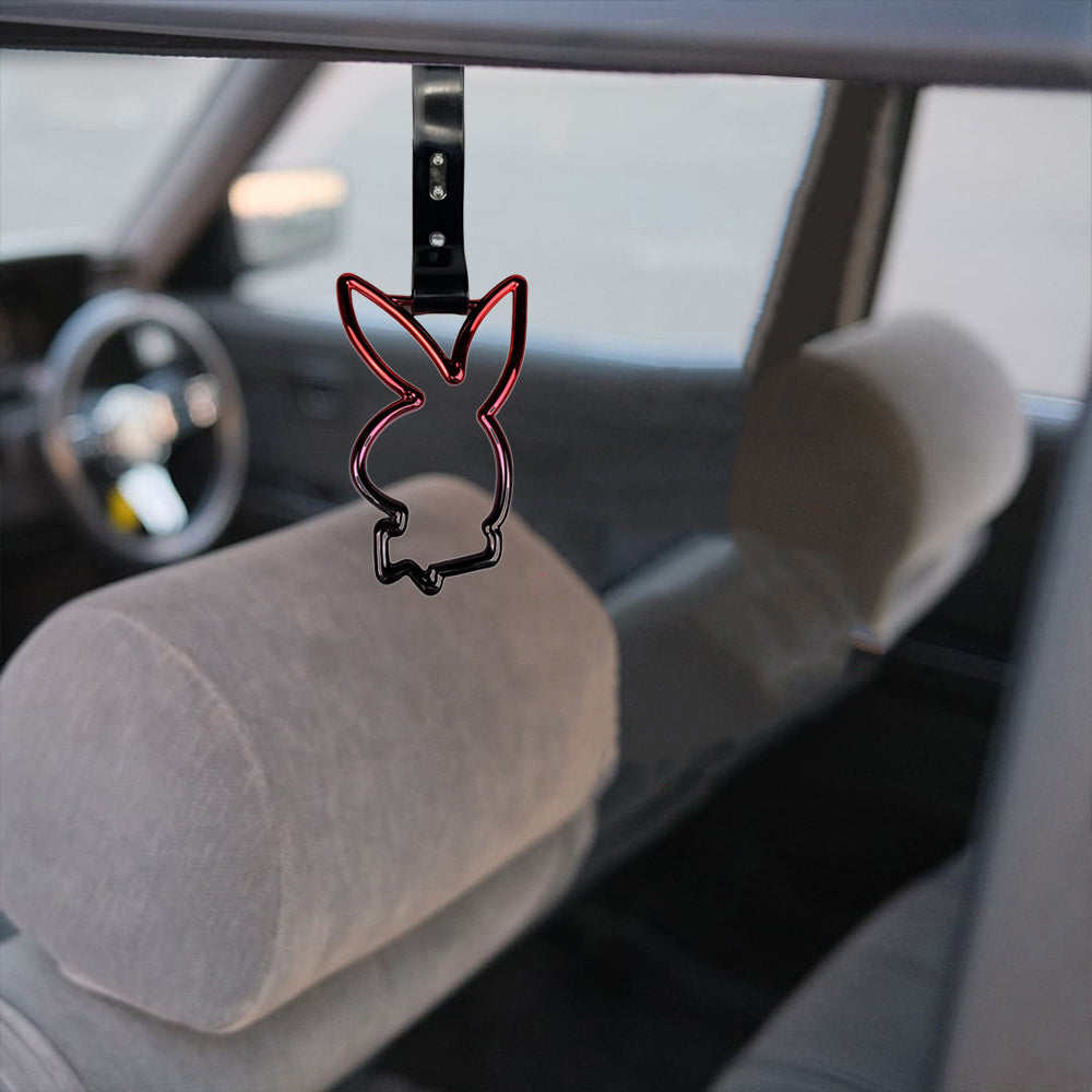 Brand New Playboy Bunny Shaped Rainbow JDM TSURIKAWA Subway Bus Black Handle Strap Charm Drift