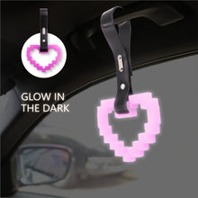 Load image into Gallery viewer, Brand New Minecraft Heart Purple (Glows in the Dark) JDM TSURIKAWA Ring Subway Train Bus Black Handle Strap Charm Drift