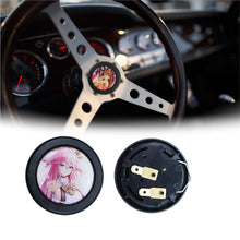 Load image into Gallery viewer, Brand New Universal Anime Hentai Car Horn Button Black Steering Wheel Center Cap