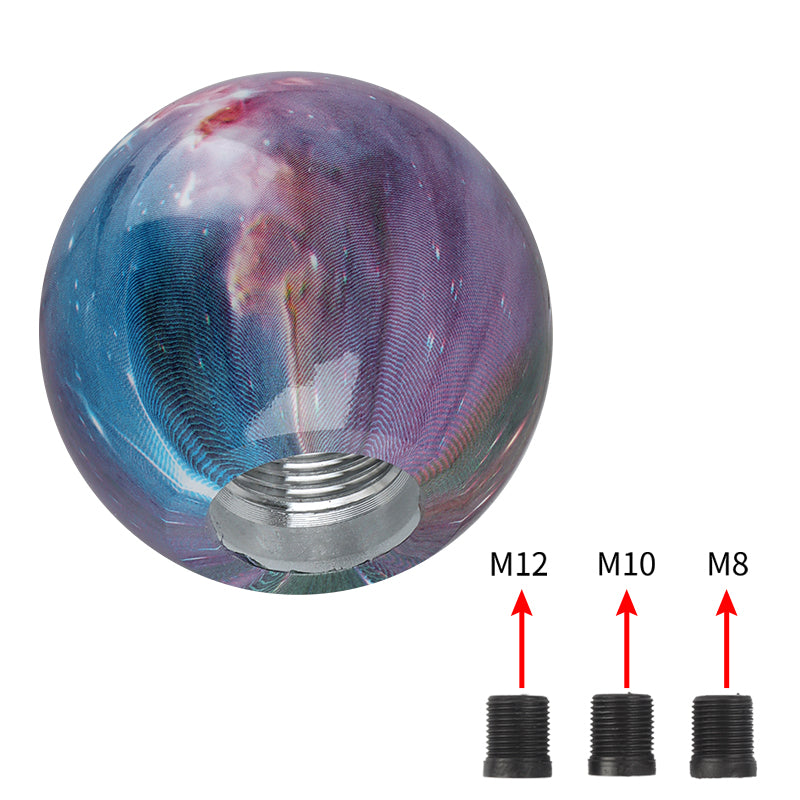 Brand New Universal Star Galaxy Ball Round Ball Manual Car Racing Gear Shift Knob Shifter M12 M10 M8