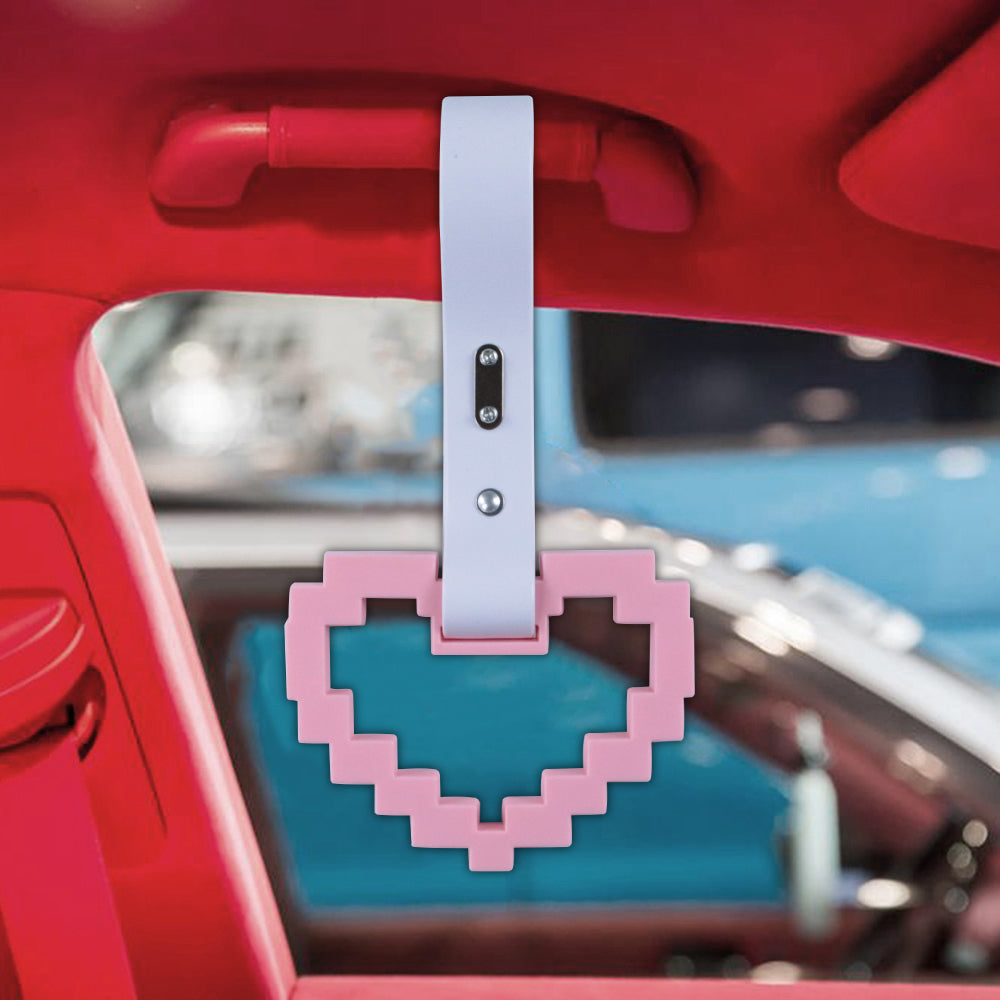 Brand New Minecraft Heart Pink Handle JDM TSURIKAWA Ring Subway Train Bus Handle Strap Charm Drift