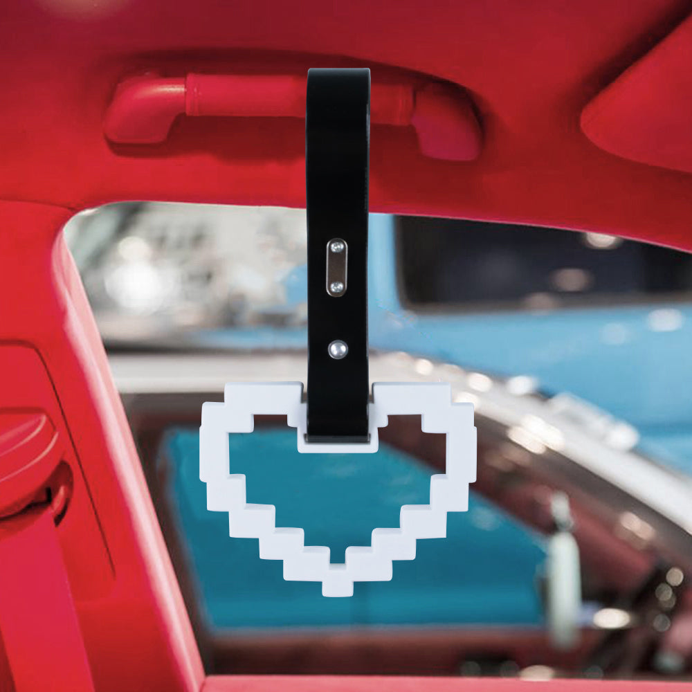 Brand New Minecraft Heart Silver Handle JDM TSURIKAWA Ring Subway Train Bus Handle Strap Charm Drift