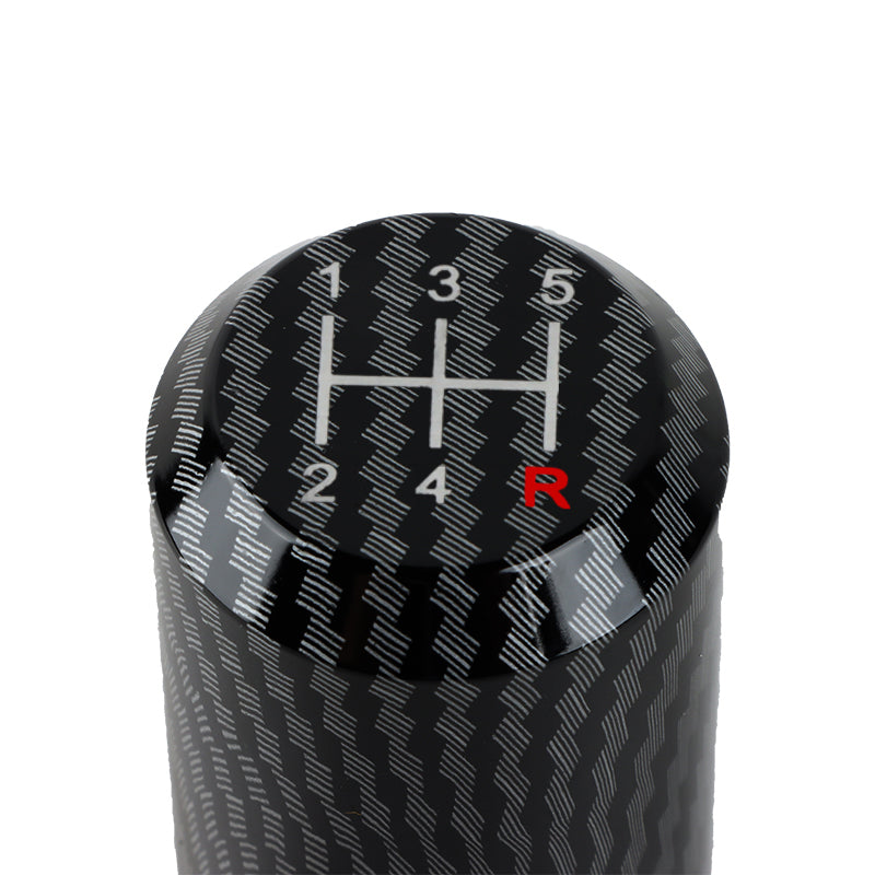 Brand New Universal JDM 5 Speed Aluminum Carbon Fiber Look Manual Gear Stick Shift Knob Shifter M8 M10 M12