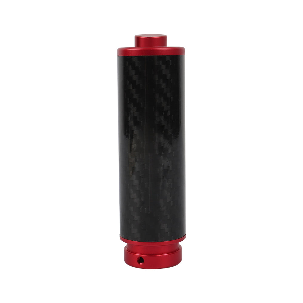 BRAND NEW UNIVERSAL 1PCS JDM Real Carbon Fiber Car Aluminum Red Handle Hand Brake Sleeve Protector Fitment Cover