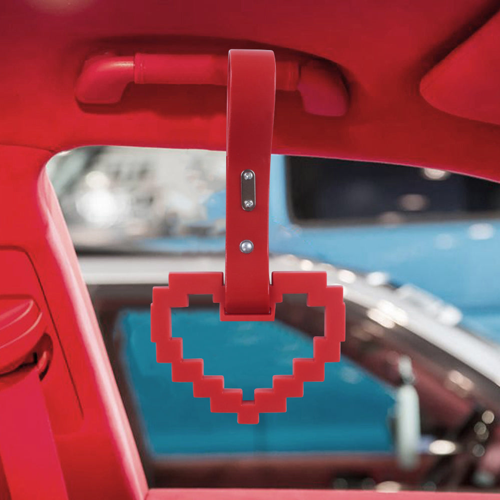 Brand New Minecraft Heart Red Handle JDM TSURIKAWA Ring Subway Train Bus Handle Strap Charm Drift