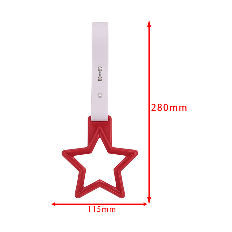 Brand New Star Handle Red JDM TSURIKAWA Ring Subway Train Bus White Handle Strap Charm Drift