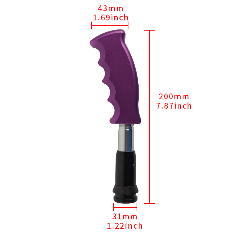 Brand New JDM Purple Aluminum Slotted Pistol Grip Handle Automatic Gear Shift Knob Shifter