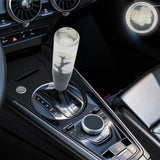 Brand New 1PCS Universal 20CM JDM Clear White Real Flowers Manual Car Black Base Racing Stick Shift Knob M8 M10 M12