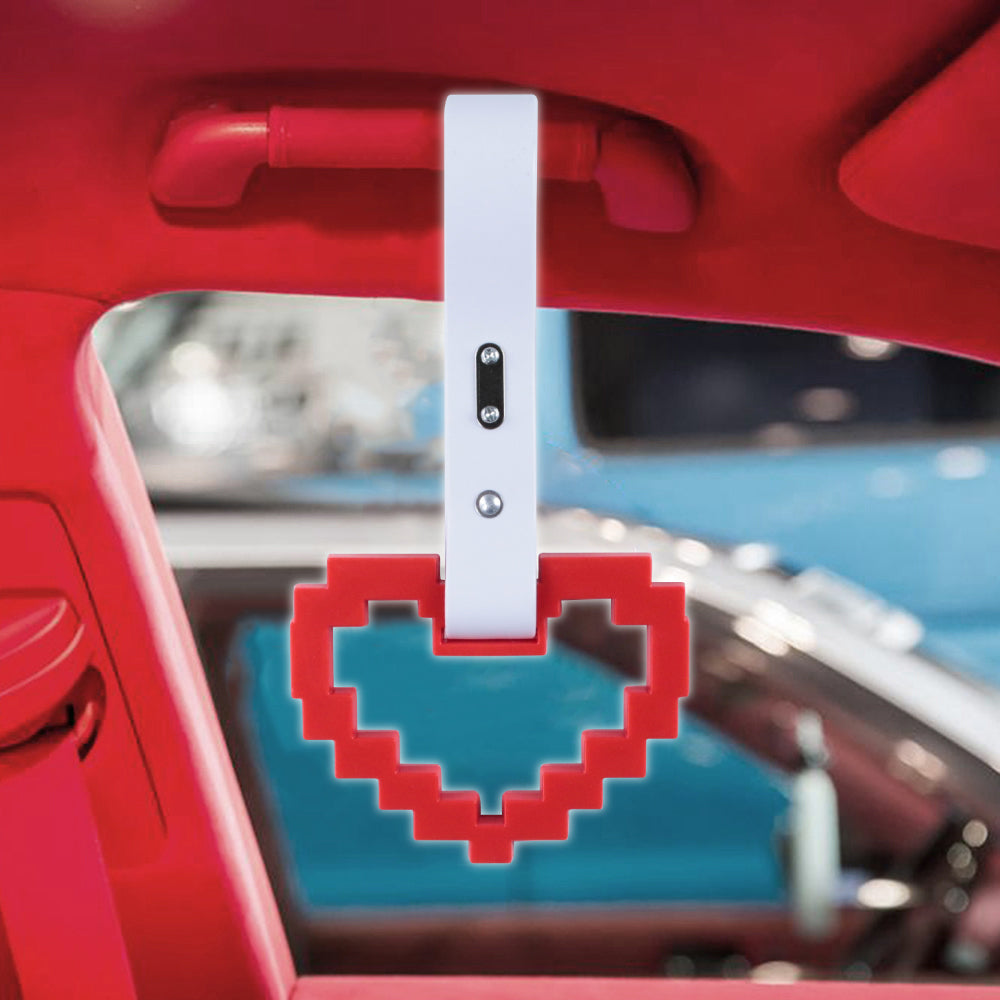 Brand New Minecraft Heart Red Handle JDM TSURIKAWA Ring Subway Train Bus Handle Strap Charm Drift