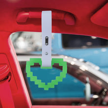 Load image into Gallery viewer, Brand New Minecraft Heart Green (Glows in the Dark) JDM TSURIKAWA Ring Subway Train Bus White Handle Strap Charm Drift