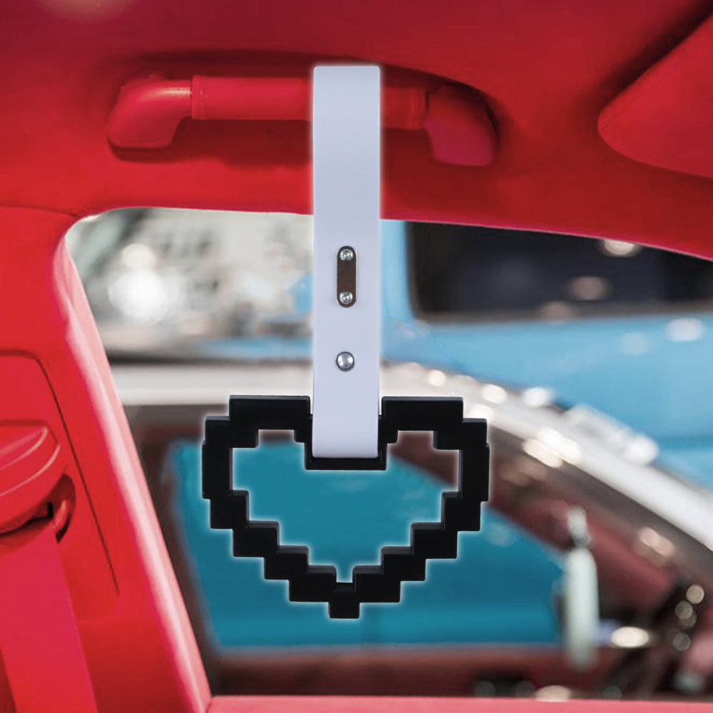 Brand New Minecraft Heart Black Handle JDM TSURIKAWA Ring Subway Train Bus Handle Strap Charm Drift