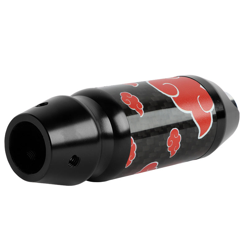 Brand New Universal Naruto Akatsuki Cloud Real Carbon Fiber Black Aluminum Automatic Transmission Racing Gear Shift Knob