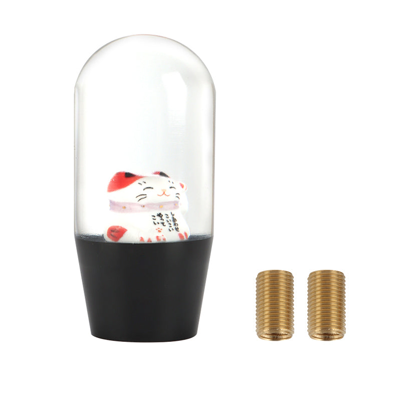 Brand New Universal JDM Red Lucky Cat Maneki Noko Fortune Manual Stick Gear Shift Knob M8 M10 M12