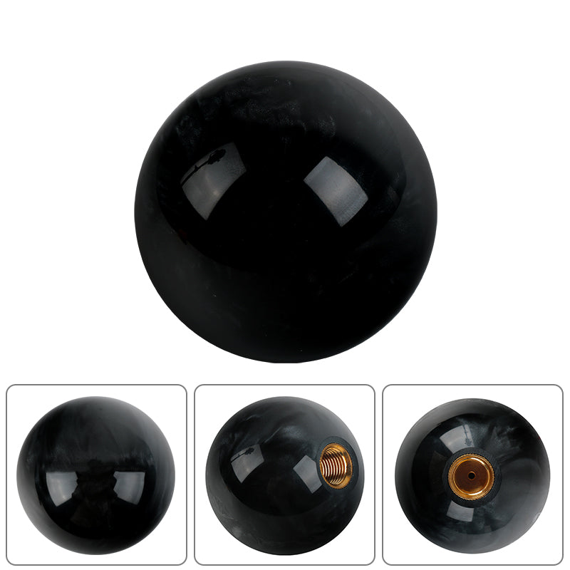 Brand New Universal Pearl Black Round Ball Shift Knob Car Gear MT Manual Shifter M8 M10 M12