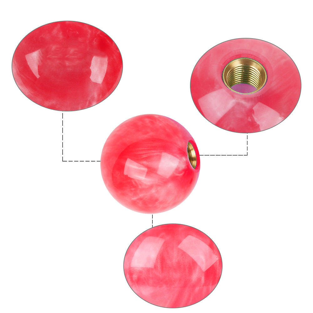 Brand New Universal Pearl Red Round Ball Shift Knob Car Gear MT Manual Shifter M8 M10 M12