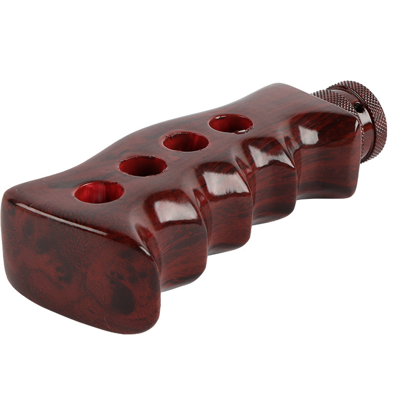 Brand New Universal Dark Wood Slotted Pistol Grip Handle Manual Gear Shift Knob Shifter M8 M10 M12