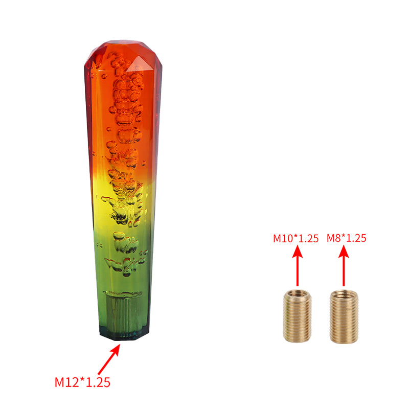 Brand New JDM Universal Diamond Crystal VIP Style Manual Shifter Shift Knob 200MM 3T Red /Yellow/Green