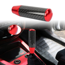 Load image into Gallery viewer, Brand New Universal Red Carbon Fiber Manual Gear Stick Shift Knob Lever Shifter 13cm