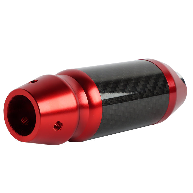 Brand New Universal Real Carbon Fiber Red Aluminum Automatic Transmission Racing Gear Shift Knob