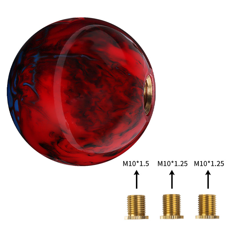 BRAND NEW UNIVERSAL JDM Pearl Round Starball Red/Blue Manual Gear Stick Shift Knob Lever Shifter M8 M10 M12