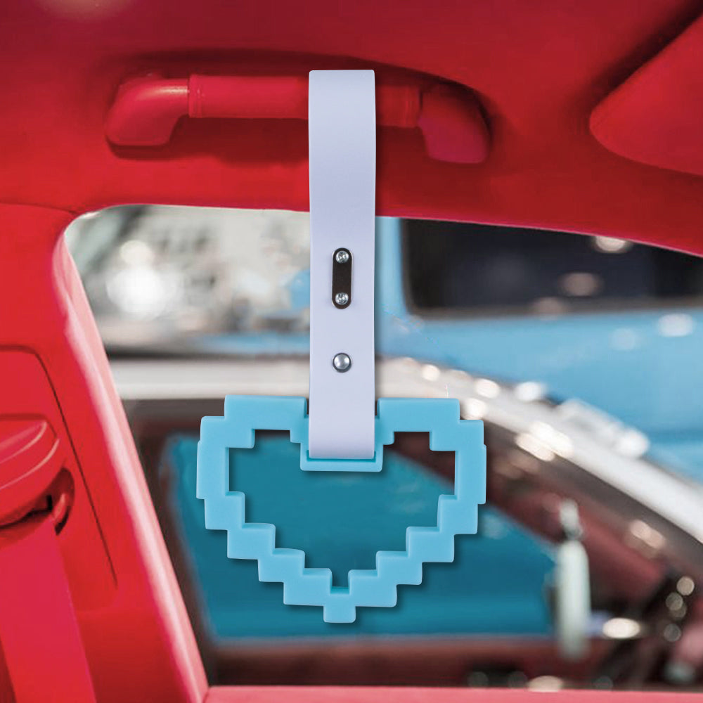 Brand New Minecraft Heart Teal Handle JDM TSURIKAWA Ring Subway Train Bus Handle Strap Charm Drift